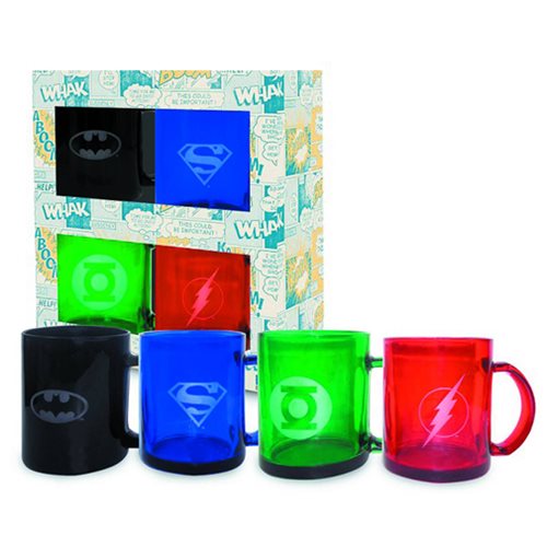 DC Comics Translucent Mugs 4-Pack Set